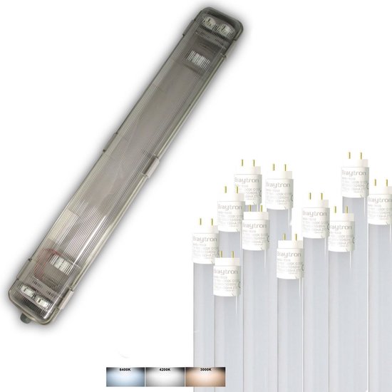 20 W led-lamp voor vochtige ruimtes, 60 cm, led-plafondlamp