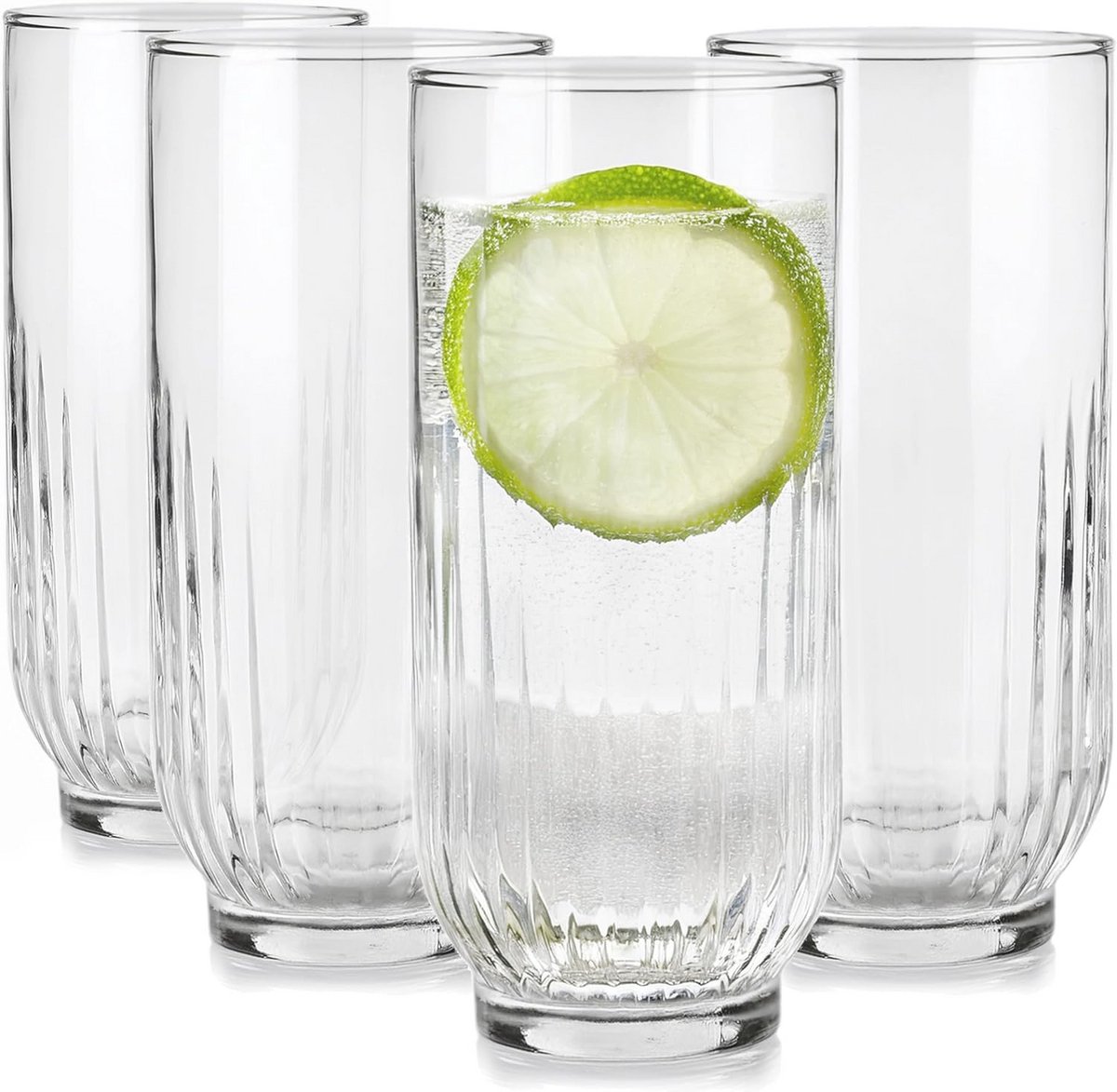 Set van 4 lange drinkglazen 360 ml - Perfect voor water en cocktails
