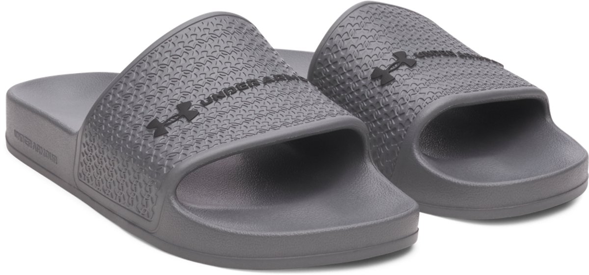 Under Armour UA ARMR SLIDE LITE-GRY Heren Slippers - Titan Grijs - Zwart