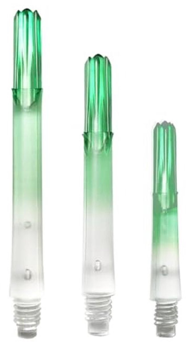 Dart Shafts Lock Straight TwinColor - Transparant Groen