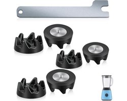 Vervangende Blender - 6 Stuks Koppeling - Met Moersleutel - Geschikt Voor Kitchenaid Blender Ksb5 Ksb3 - Blenderkoppelingen - Blenderaccessoires - Koppeling Met Verwijdergereedschap - Geschikt Voor Wp9704230vp Wp9704230 Ps1174692 - Zwart