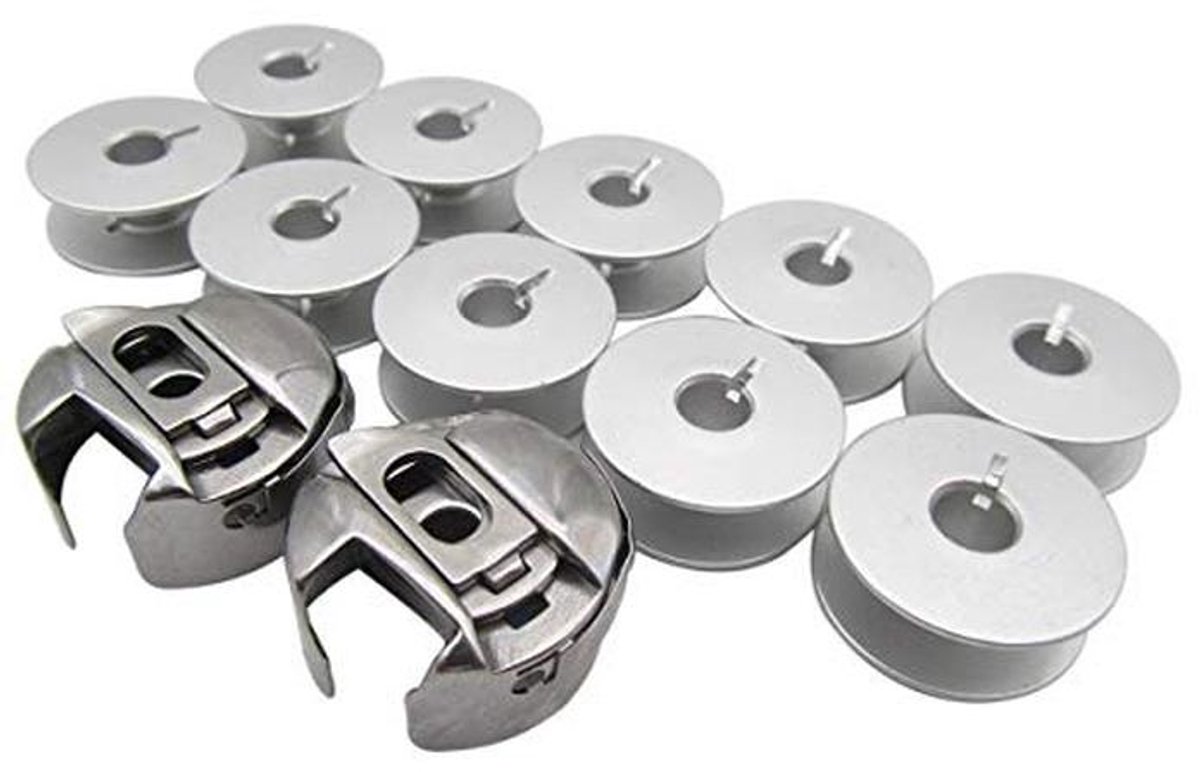 10PCS Spoelen en 2PCS Spoelhulzen Compatibel met PFAFF en CONSEW Naaimachines