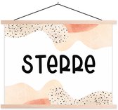 Porte-affiche avec affiche - Affiche scolaire - Sterre - Pastel - Fille - 60x45 cm - lattes vierges