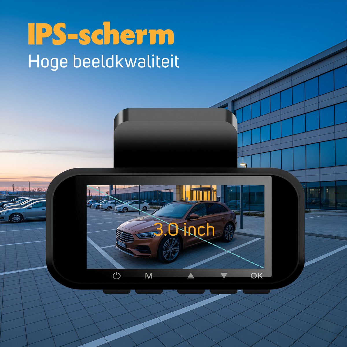 Pora&Co Dashcam 4K Ultra HD – 3 Inch LCD Scherm – Auto Camera met Nachtzicht & Loop Recording – foto 4