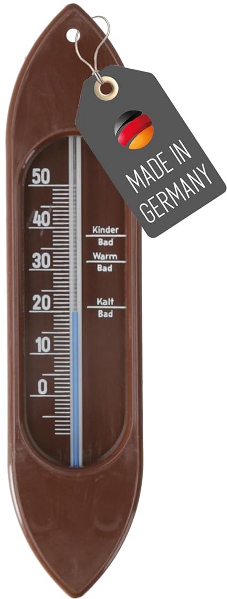 Analoge Badthermometer Bruin - Nauwkeurige Temperatuurmeter voor Baby & Peuterbad