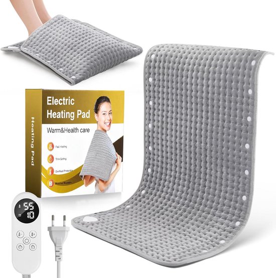 Mi-Heat verwarmbare tapijtonderlaag 140 x 200 cm - onder tapijtverwarming verwarmd tapijt warmtetapijt tot 30 °C warm - onder tapijtverwarming 3 verwarmingsstanden timer
