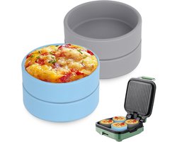 Siliconen Eivormen - 4 stuks - Diameter 10 cm (4 inch) - Voor Sous Vide Style Egg Bite Maker - Geschikt voor Airfryer Instant Pot en Magnetron - Vaatwasserbestendig en BPA-vrij - Voor Ontbijt Sandwiches Omeletten en Desserts