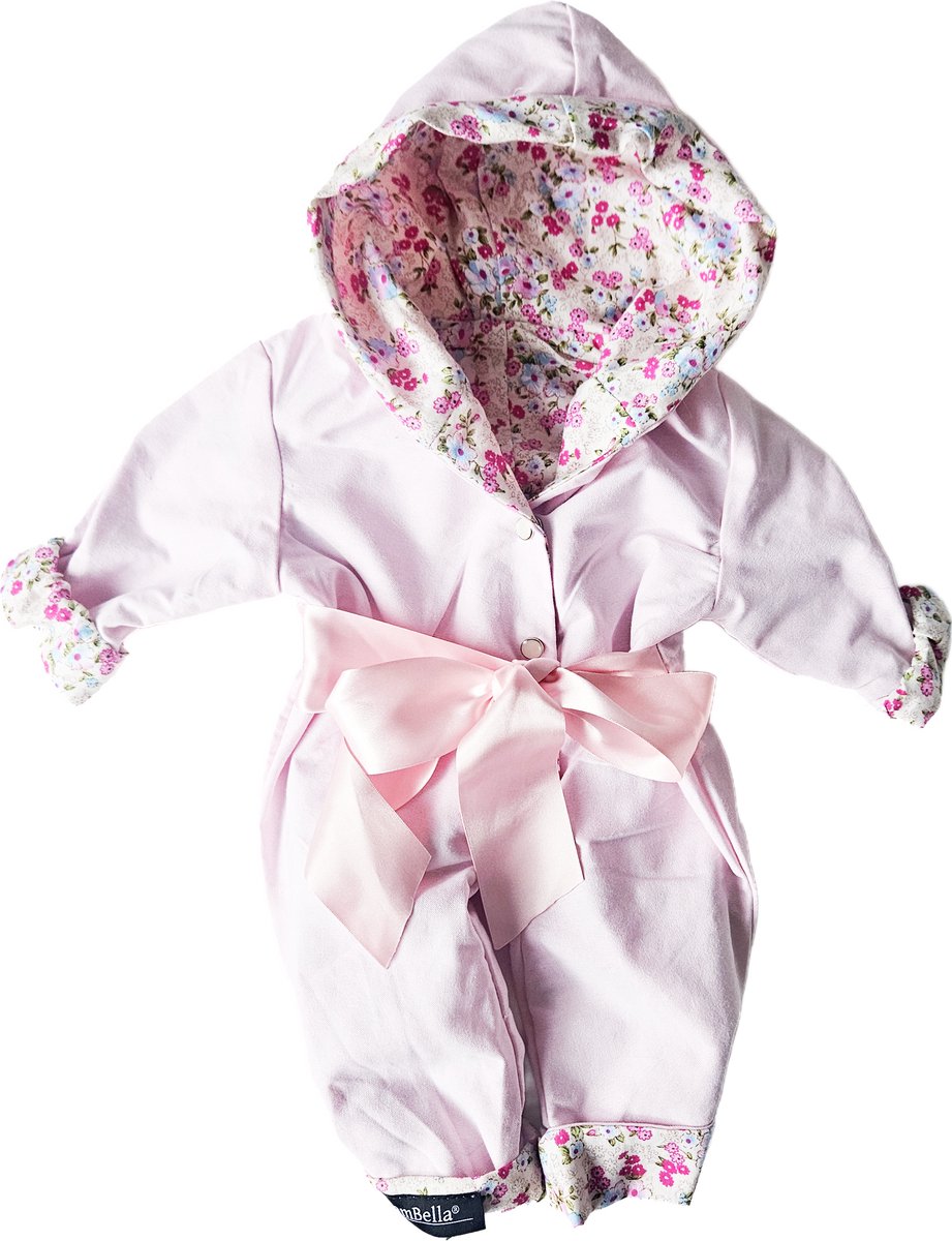 BamBella ® - jumpsuit - maat 56 0-3 maanden - pak baby meisjes kind er kind baby lente roze