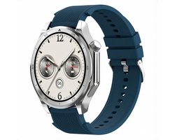 Siliconen bandje - Geschikt voor OnePlus Watch 3 / 2 / 2R / Oppo Watch X2 / X - Donkerblauw