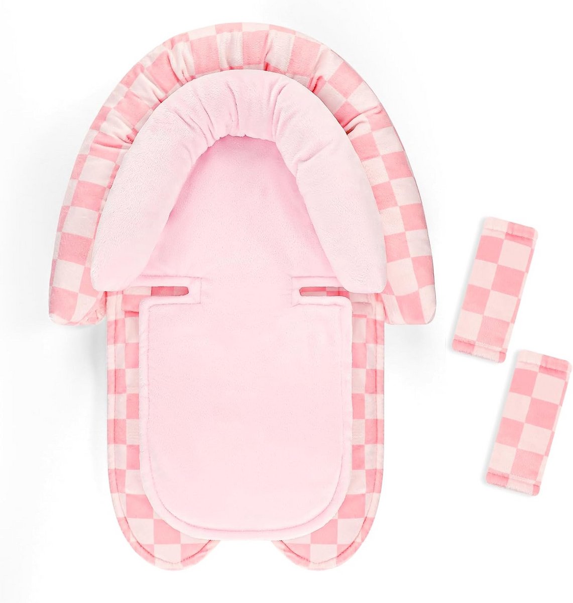 Comfortabel Babyzitverkleiner Inzetstuk met Hoofdsteun voor Kinderwagen en Autostoel