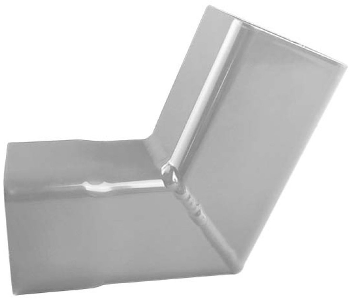 Renoplast® RK65 aluminium regenpijp bochten, hoek 87º 45x45mm Grijs, dakgoot regenwaterafvoer plaatmetaal profielen, tuinhuis carport terras balkon insteekgoot, dakgoot