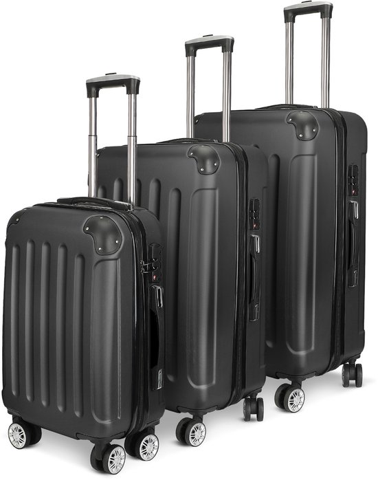 Voordelige Koffer Set 3-delig (20/24/28 inch) – Softcase ABS, TSA Cijferslot, 4 Dubbele Wielen, Lichtgewicht & Stil
