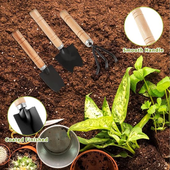 Mini Tuin Gereedschap Set 6-delig - Handgereedschap voor Planten en Bloemen van MINI — afbeelding 2