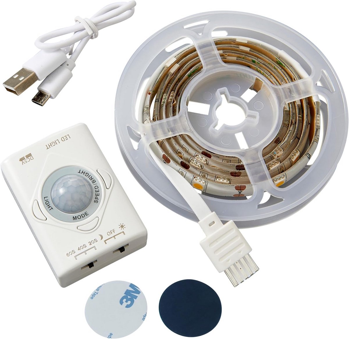 Draadloze LED Strip met Bewegingsmelder en Kleurverandering, Oplaadbaar, 1 Meter