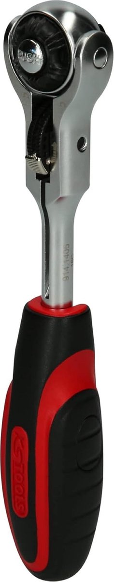 Mini-T-Handle Swivel Head Ratchet 1/4 inch met 72 Tanden