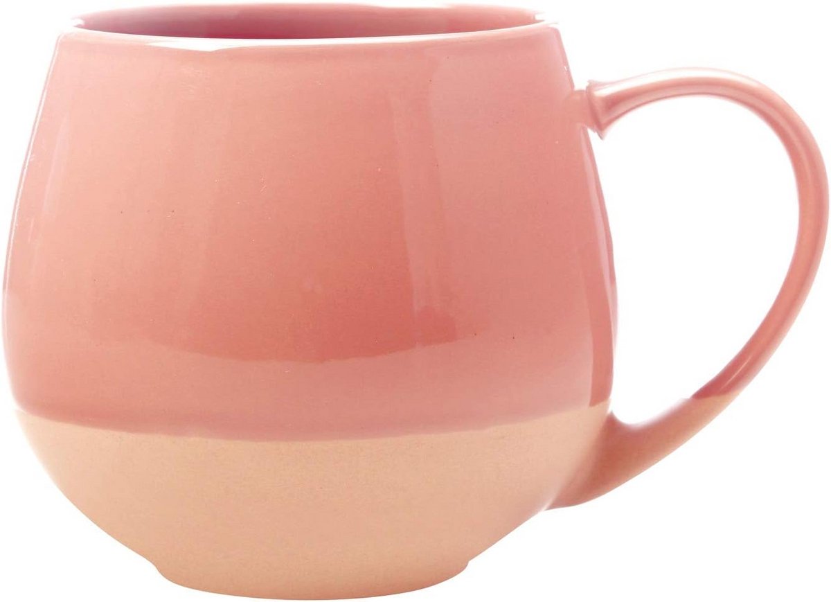 Elegante keramische mok 450 ml in roestkleur met handvat