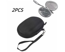 Hard Case Opbergtas - 2 Stuks - Geschikt voor Logitech MX Master4/3/3S - Draadloze Muis Beschermhoes - Waterdicht - Anti-val - Met Koord - Zwart