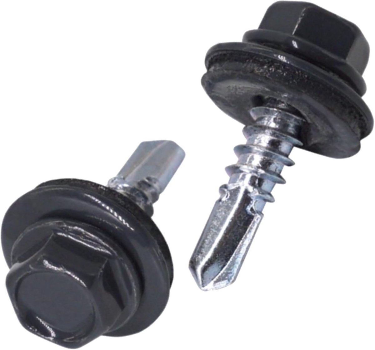 Dakschroeven 4,8 x 19 mm - Gelakte zelfborende schroeven met EPDM-sluitringen - 50 stuks