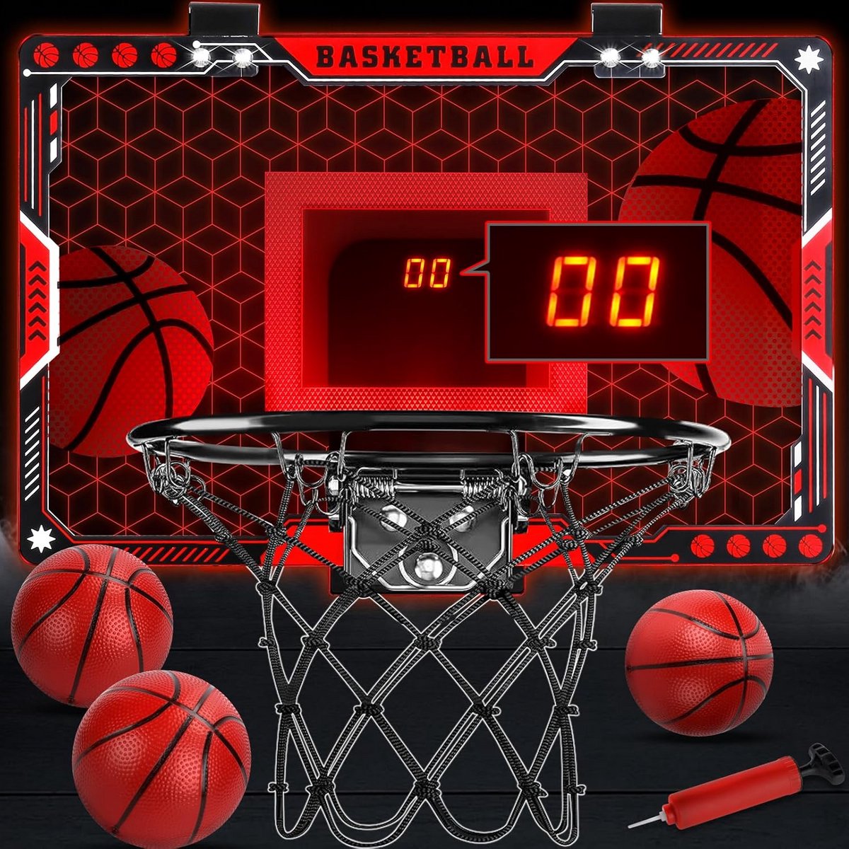 Lichtgevende Basketbalring met LED Scorebord voor Binnen en Buiten