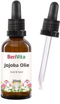 Jojoba Olie Puur 20ml Pipetfles - Koudgeperste en Onbewerkte Jojoba Oil - Huidolie en Haarolie