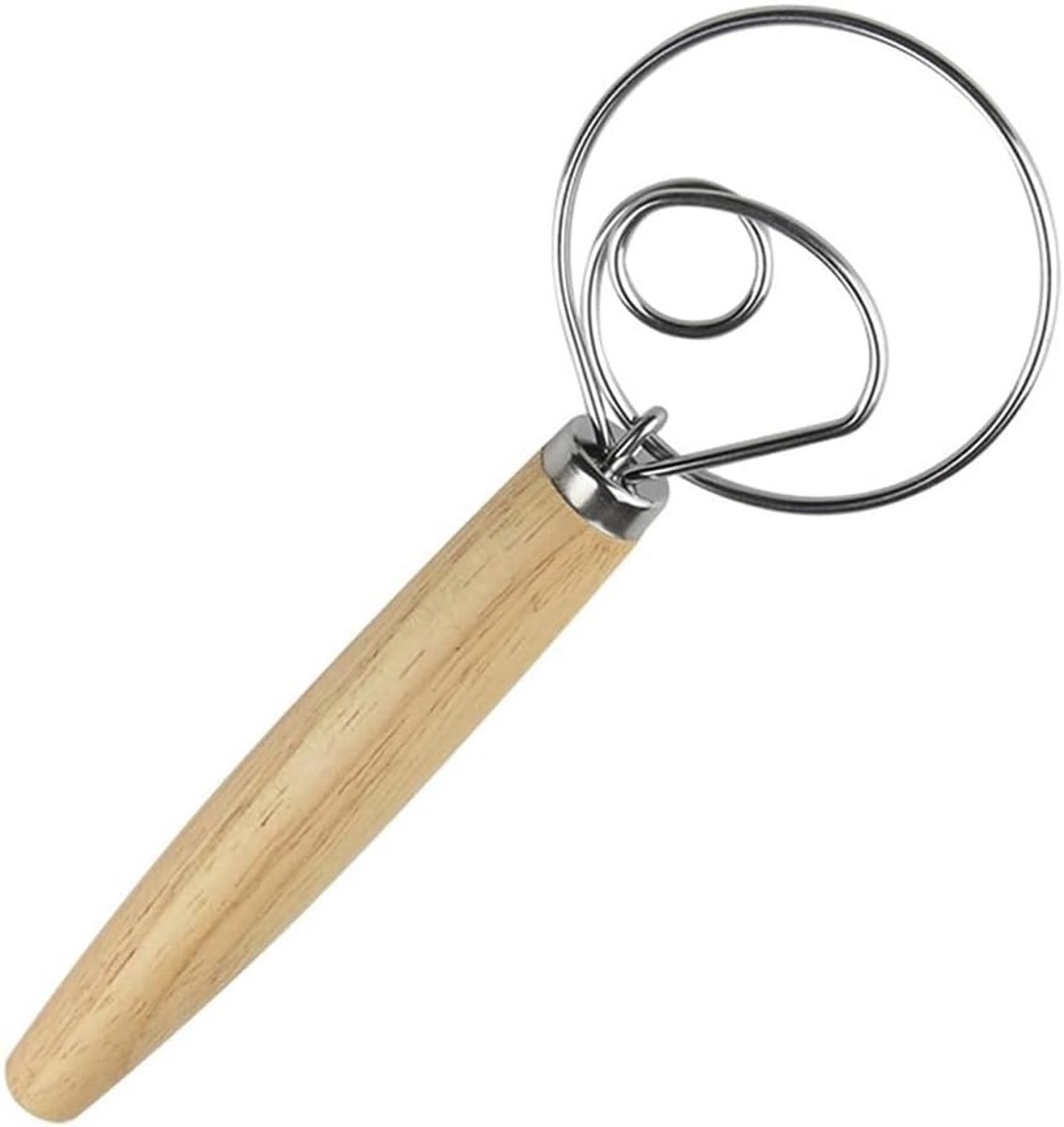 10 Inch Deeggarde voor Brood en Bakgerechten - Rvs met Houten Handvat