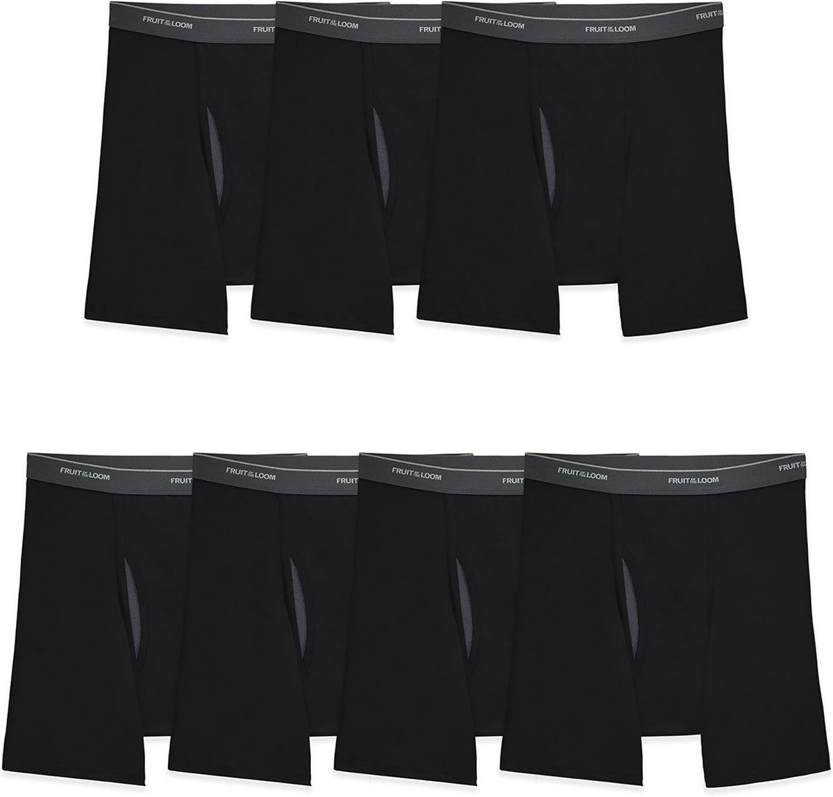 Comfortabele boxershorts voor heren - 7-pack - Zwart - XL