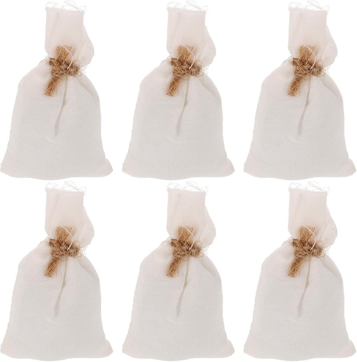6x Miniatuur Poppenhuis Voedselzakjes Set - Schaal 1/12 - Kerstdecoratie & Accessoires