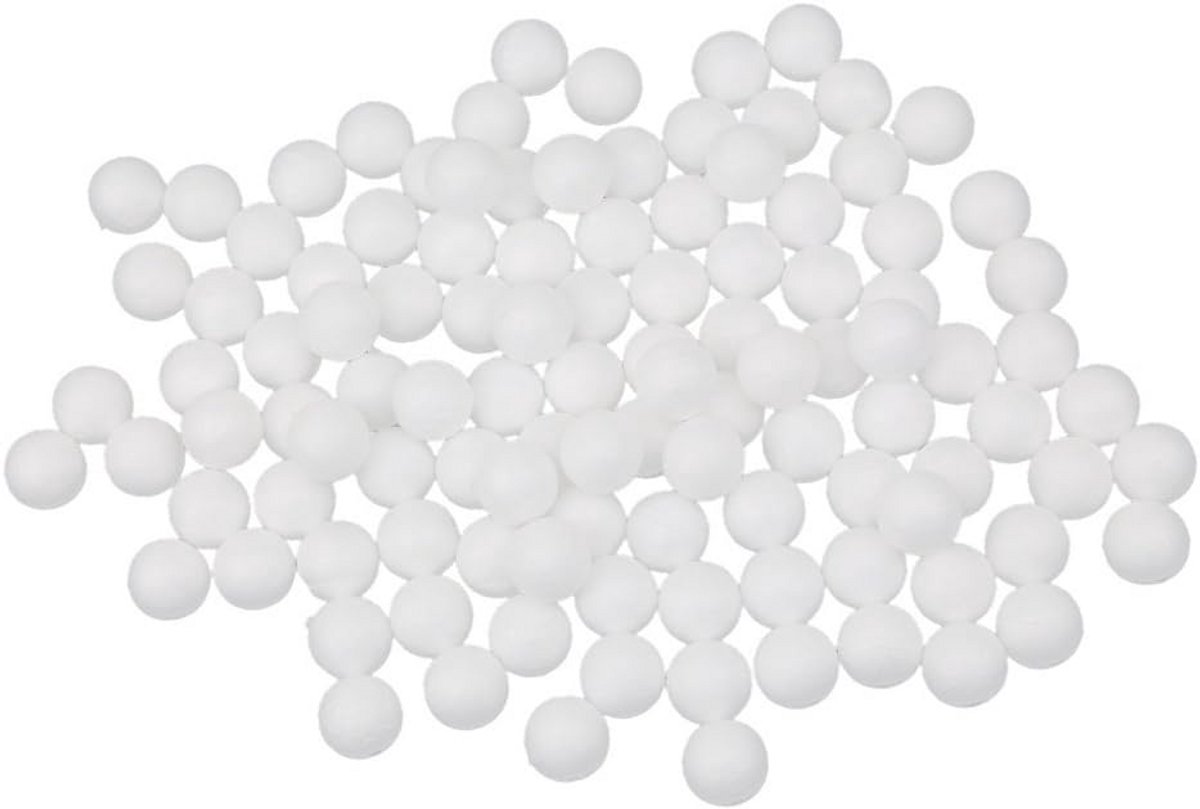 100x Witte Styrofoam Ballen 20mm - Ideaal voor Knutselen, Hobby & Schoolprojecten