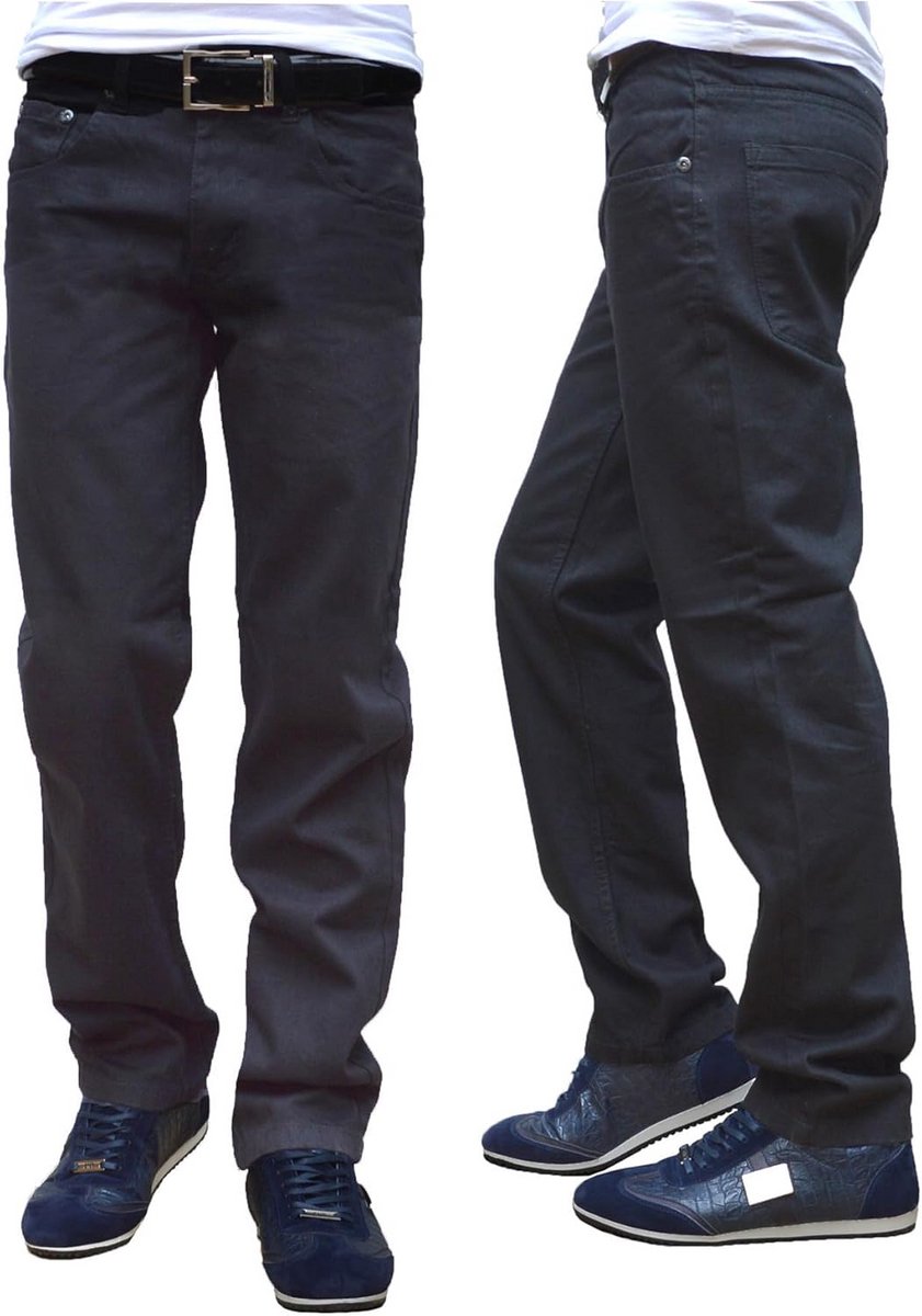Heren Stretch Regular Fit Rechte Pijp Basic Denim Jeans