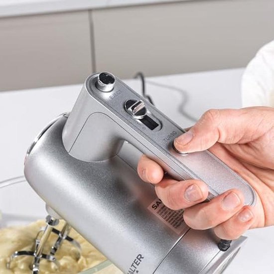 Gemakkelijke Handmixer met Opruimbasis - Elektrische Bakklopper, Mixhaken en Deeghaken, 5 Snelheden met Turbo Functie — afbeelding 2