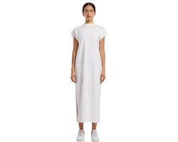 Build Your Brand - Turtle Extended Lange Dames T-Shirt Jurk - White maat L