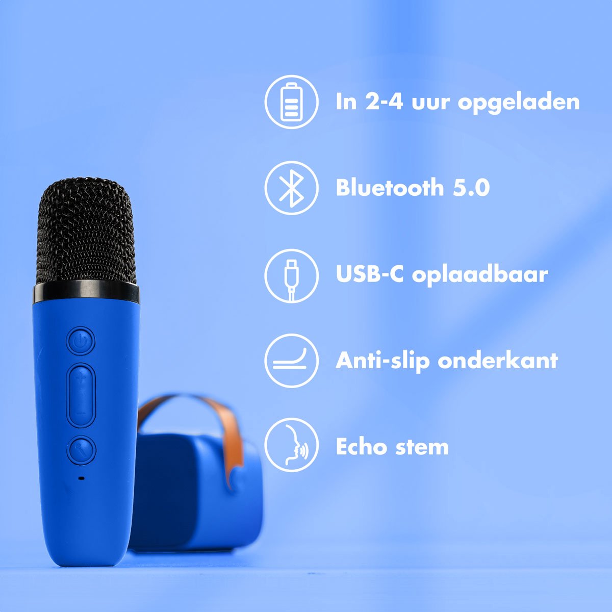 imoshion Karaoke Set - Met Bluetooth Speaker en Draadloze Microfoon - Karaokeset voor Volwassenen en Kinderen — afbeelding 11