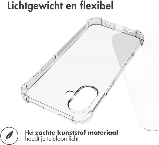 Coque de téléphone transparente légère et flexible en plastique souple.