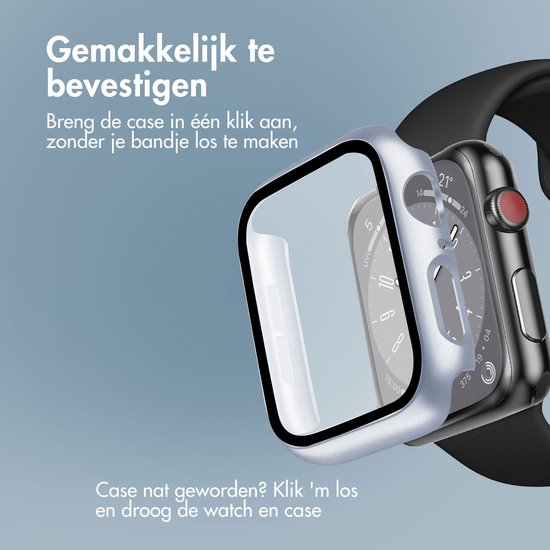 Screen protector - Geschikt voor Apple Watch 4 / 5 / 6 / SE - 40 mm - Full Cover Hard Case / Beschermend Hoesje - Zilver