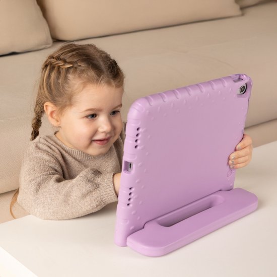 imoshion Tablet Hoes Kinderen - Geschikt voor Apple iPad 6e / 5e generatie (2017/2018) 9.7 inch - Kidsproof Kinder Hoes - Lila