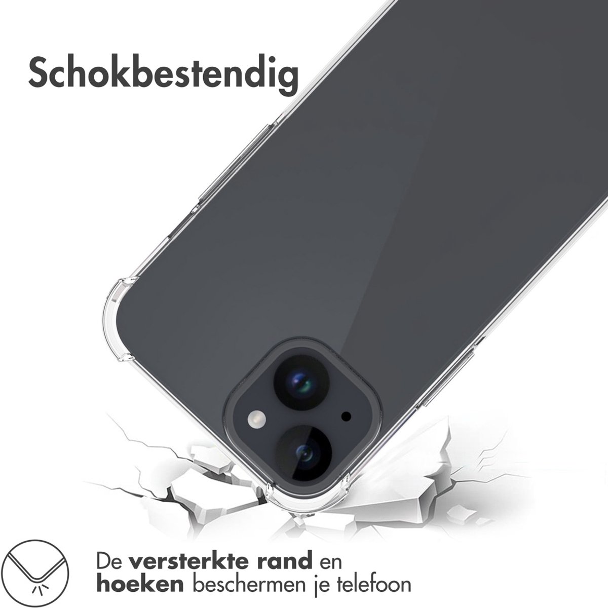 imoshion Hoesje - Geschikt voor Apple iPhone 15 - Shockproof Case - Transparant — cadeau in Cadeau-ideeën - foto 2