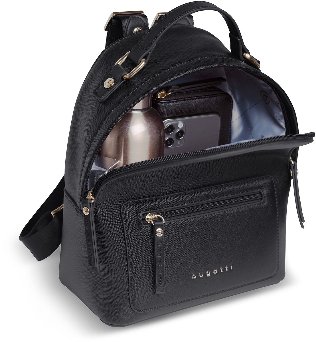 bugatti sac à dos Ella Backpack S Black Saffiano