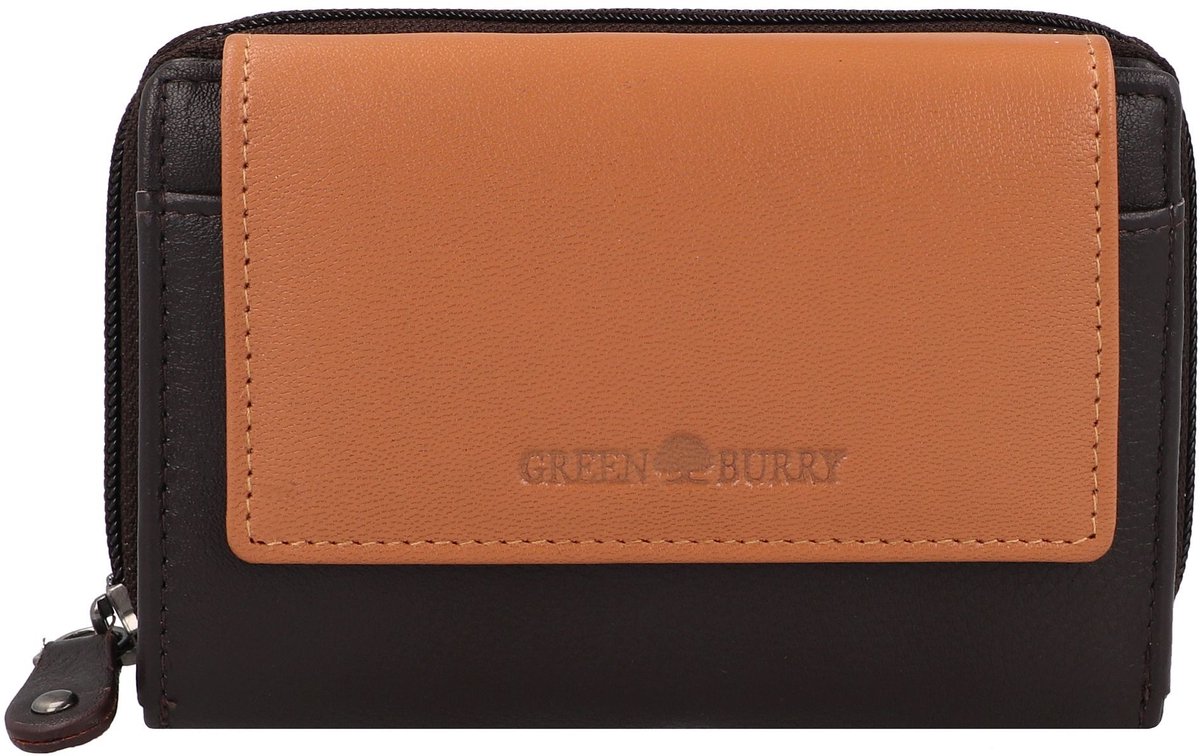 Greenburry Nappa Portemonnee RFID-bescherming Leer 14 cm - Dames - Horizontaal - brown-tan