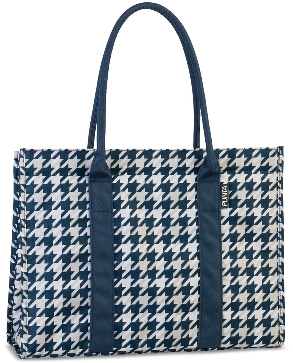 Punta Daily Shopper Opvouwbare boodschappentas 42 cm - 19 L - weiß-dunkelblau