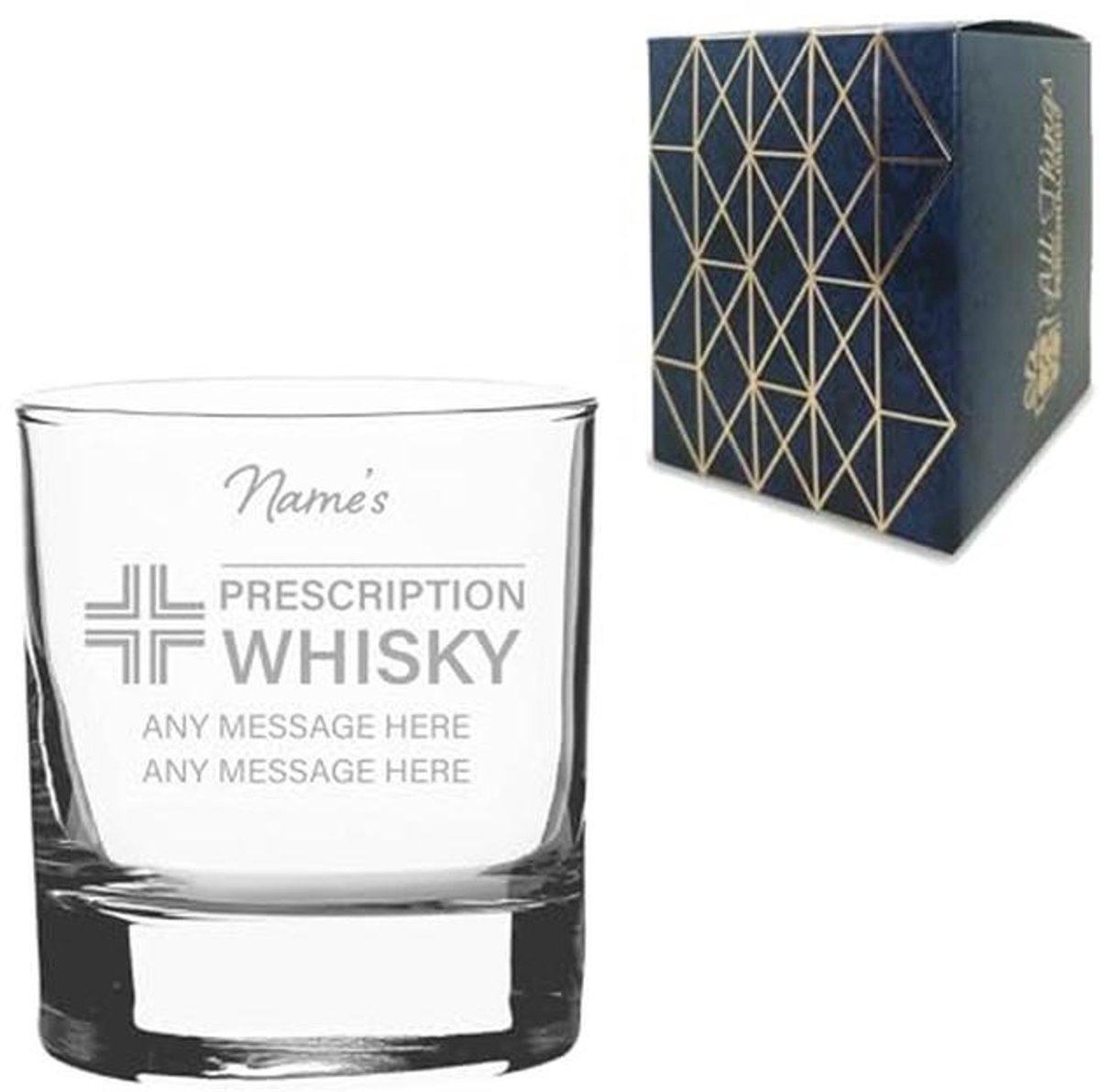 Gegraveerd whiskyglas - Gepersonaliseerd cadeau voor him - 326 ml
