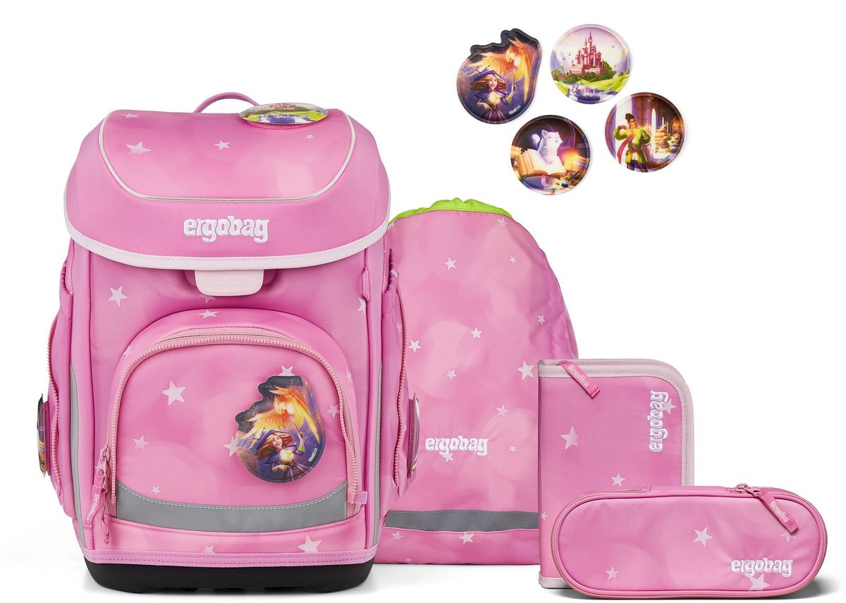 ergobag schooltas Cubo Set 5-delig WolkenzauBär roze