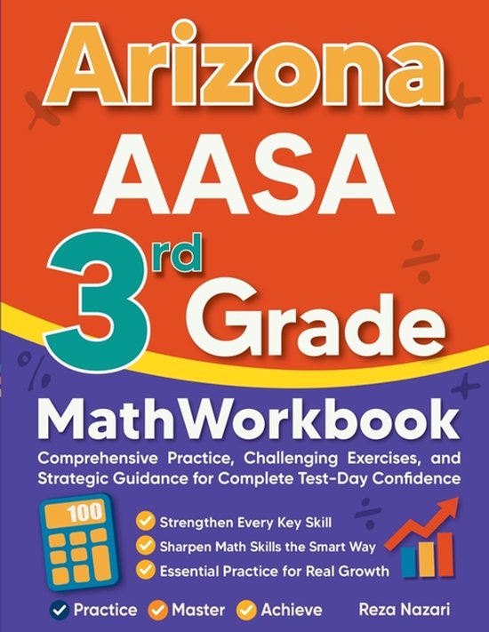 Arizona AASA 3rd Grade Math Workbook - cover