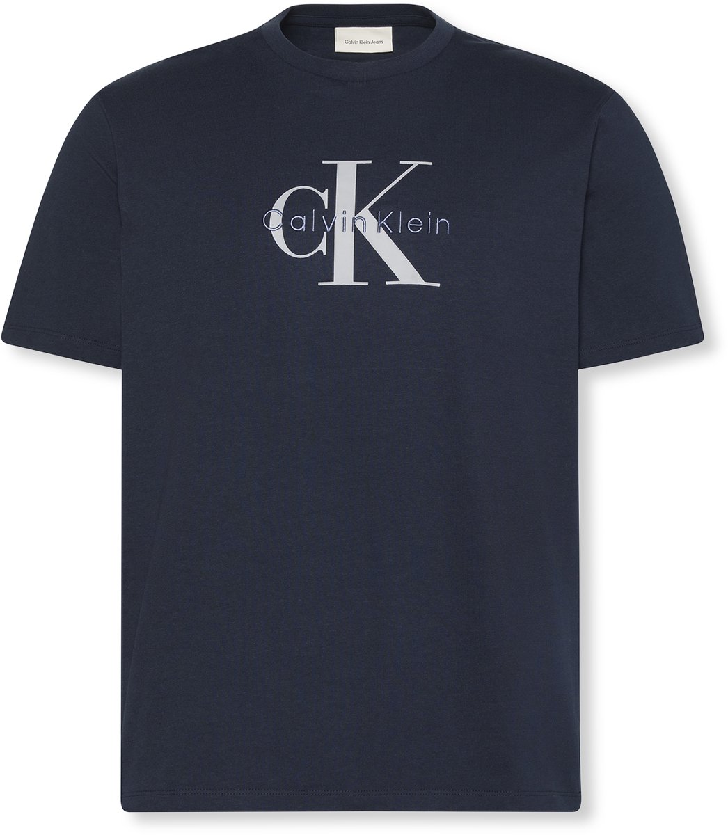 Calvin Klein Jeans Monogram Logo T-Shirt Blauw