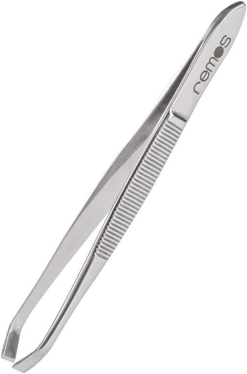 RVS Pincet met Schuin en Gebogen Punt - 8 cm
