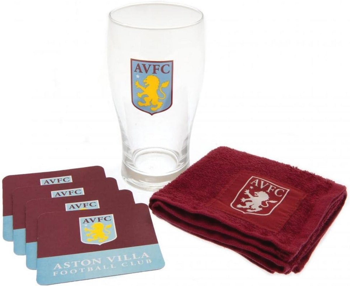 Bierglas Set voor Voetbalfans - Klaret Rood en Blauw