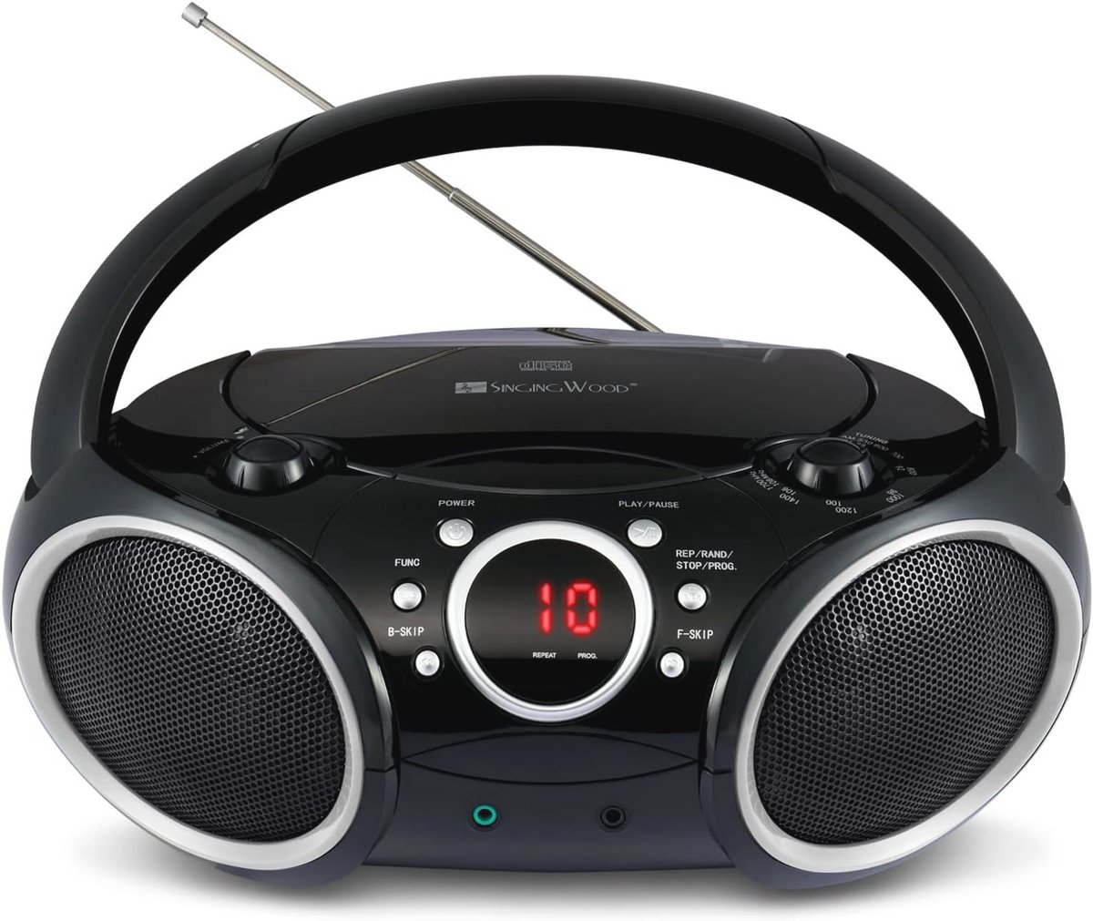 Draagbare CD-speler Boombox met AM FM Radio en AUX-ingang