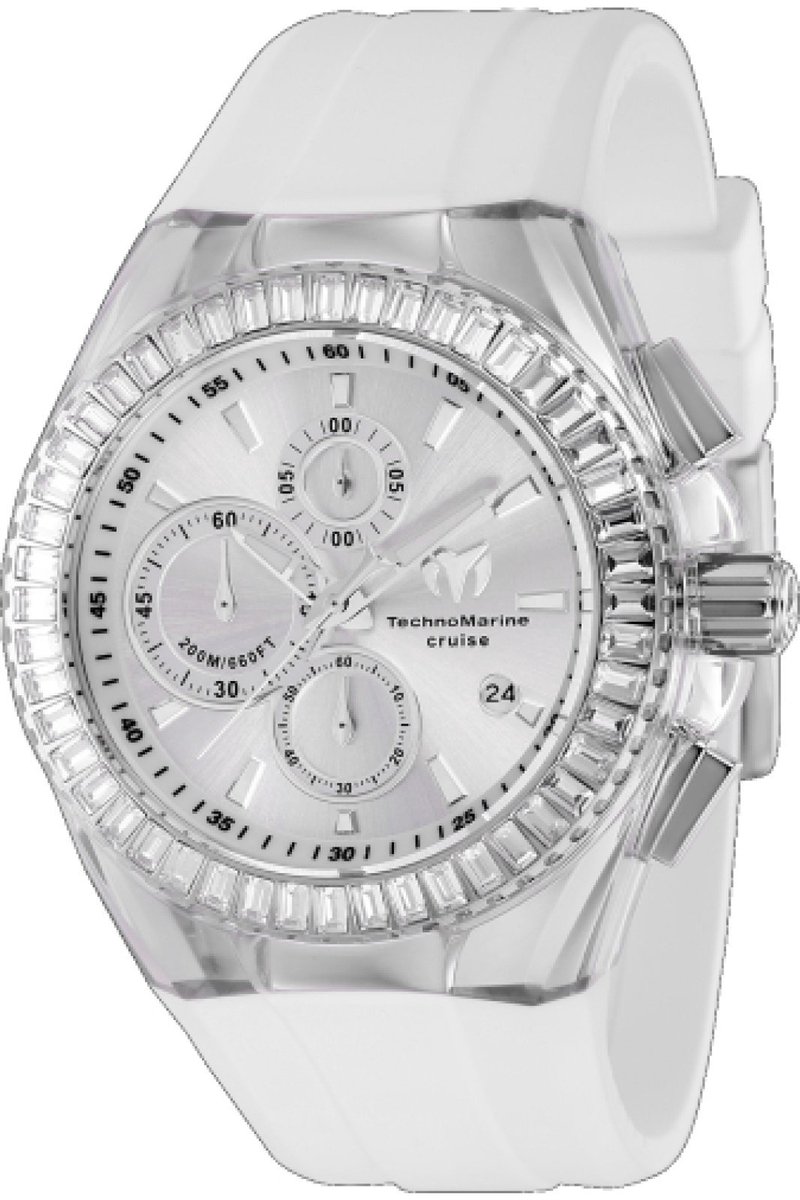 TechnoMarine Cruise TM-121148 Heren Horloge - Waterdicht - Analoog - Quartz Uurwerk - Roestvrij Staal met zilveren Wijzerplaat - 45mm