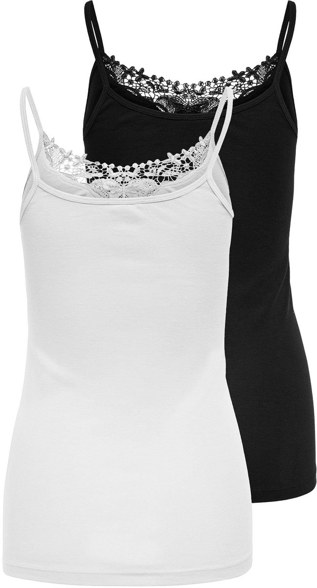 ONLY - ONLKIRA LACE SINGLET 2PACK Dames Top