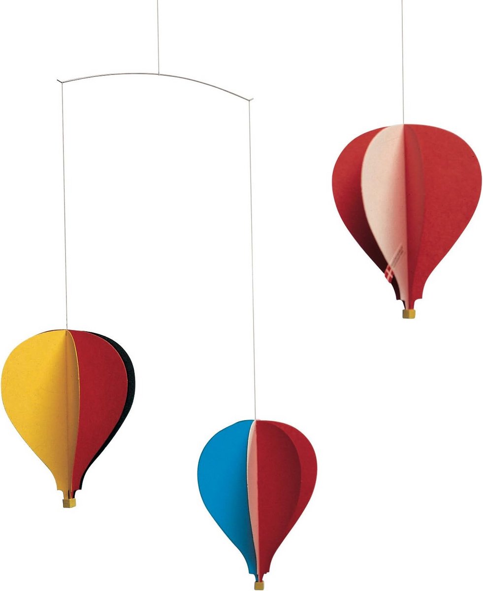 Wanddecoratie Mobiel – Vrolijk Gekleurde Ballonnen van Staal – Kunst Mobiel voor Kinderkamer of Woonkamer
