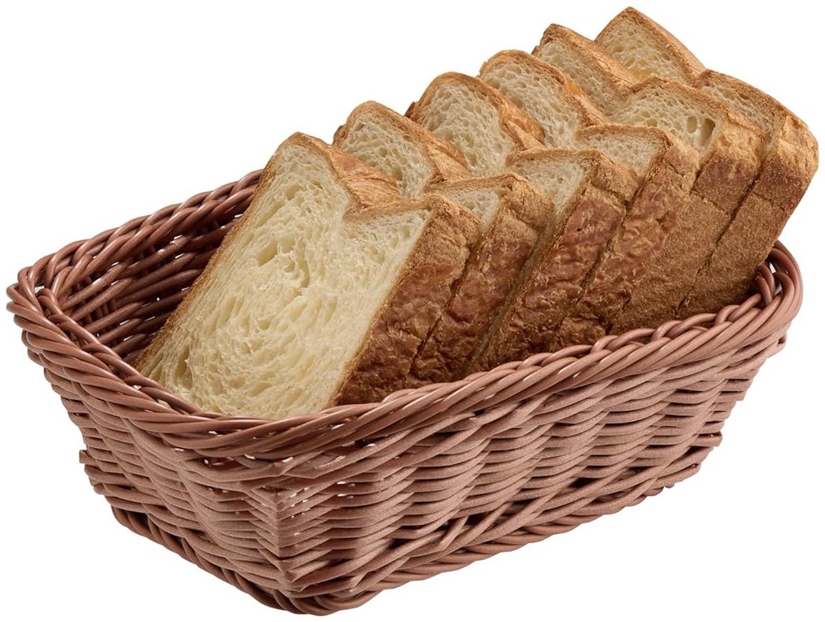 Hoekige Serveermand voor Tafel en Buffet, 23 x 17 cm, Polypropyleen Bruin